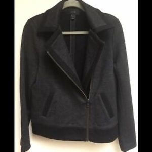 Charcoal zipper wool jacket